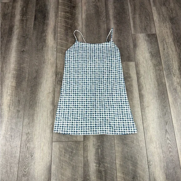 Z Supply Blue Houndstooth Dress - Picture 1 of 14